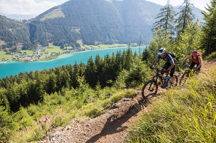 Hotel Gasthof Weissensee Mountainbiken im Naturpark Weissensee